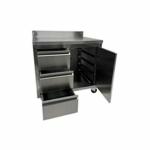 Tafel met 3 lades en 1 klapdeur (Geschikt voor Bakechef)