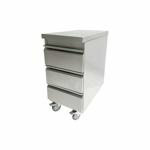 Tafel met 3 lades op wielen