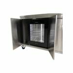 Tafel met 1 lade en 3 klapdeuren + opstand 10 cm